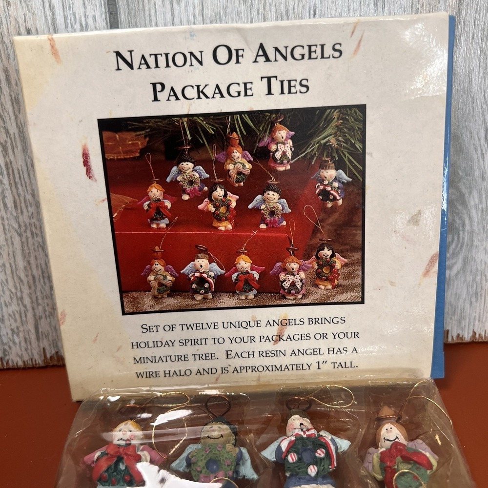 DSI Nation Of‎ Angels Package Ties 12 Pack Christmas Decoration Resin 1" Each